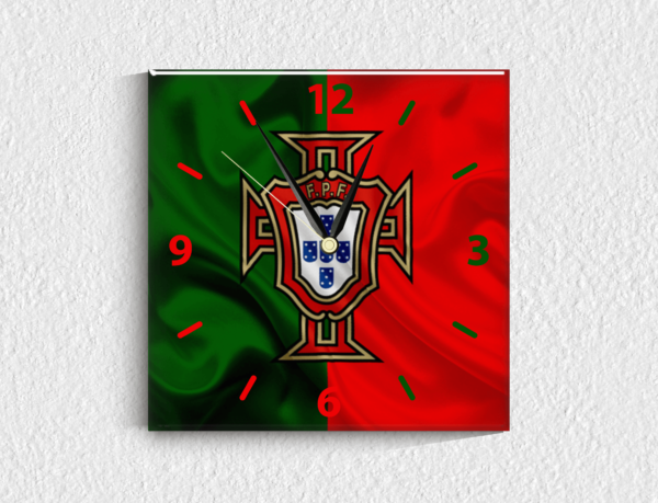 Стъклен стенен часовник Португалия